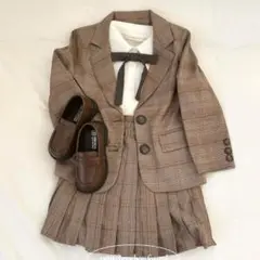 【新品タグ付】120 フォーマル セットアップ グレンチェック 卒園式 入学式