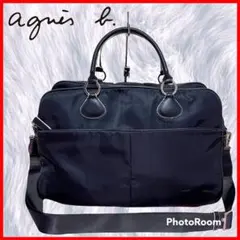 【agnes b.】美品アニエスベー 大容量 2wayビジネスバッグ ブラック