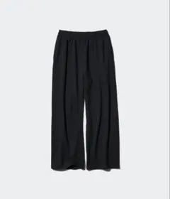 ユニクロ スウェットワイドパンツ ブラック M