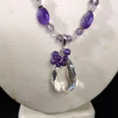 アメジスト&結晶 クリスタルネックレス