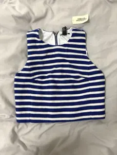 新品タグ付き⭐︎ボーダーノースリーブ