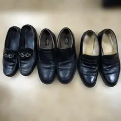 フェラガモ / ハッシュパピー / J.PRESS メンズ革靴 3足まとめ売り