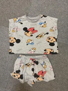 ミッキー・ミニー プリント Tシャツ＆ショートパンツセット 100cmから120