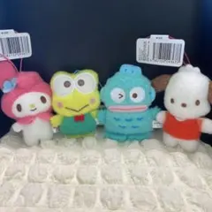 サンリオキャラクターズ　ふわもこワッペンこれくしょんマスコット① 4種セット