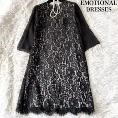 EMOTIONAL DRESSES パーティードレス レース 袖シフォン 38