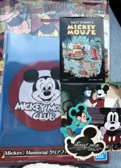 一番くじ ディズニー ミッキー G賞 クリアファイルセット H賞ステッカーセット