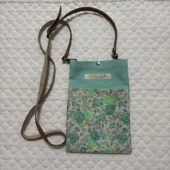 ハンドメイド スマホショルダーバッグ 花柄