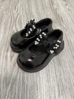 ブラックフォーマルシューズ パール付き 13.0cm