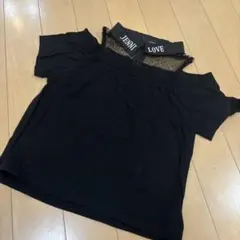 JENNI LOVE 黒 オフショルダー Tシャツ