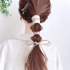 レザー ヘアカフ ラップポニー