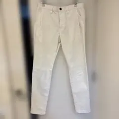 LANVIN ホワイト チノパン スリムフィット　サイズ46
