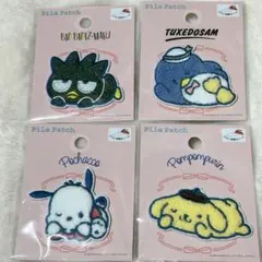 セリア　パイルワッペン サンリオ　４点セット