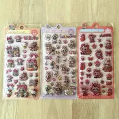 ラブブ LABUBU ボンボンドロップシール ぷっくり シール　3枚セット