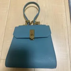 CHARLES & KEITH 水色ミニハンドバッグ