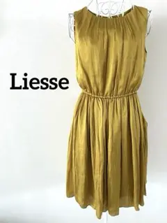 【Liesse】ギャザーノースリーブワンピース マスタードイエロー 3のサムネイル