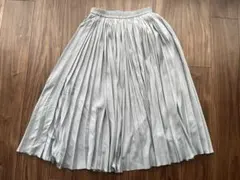 アーバンリサーチ　ロッソ　ビンテージサテンプリーツスカート　アイスブルー