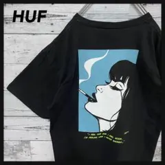 t1014【希少】ハフ ビッグプリント ロゴ Tシャツ 入手困難 一点物 人気