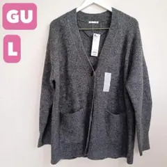 GU ジーユー パフィータッチ オーバーサイズ カーディガン グレー Lのサムネイル