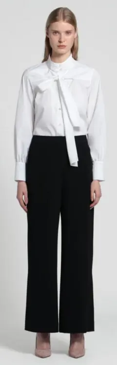 24SS セオリーリュクス Live2 ワイドパンツ　黒 36 　丈詰め有