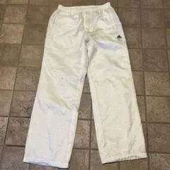 90s〜00s adidas Y2K ワイドバギーナイロンパンツ 刺繍 格子柄