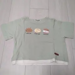 mimorand からあげ&おにぎり柄Tシャツ 100cm - メルカリ