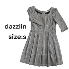 【値下げ】dazzlin ダズリン チェック ミニ ワンピース グレー モテ服