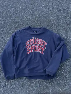 STUSSY SPORT クルーネック スウェット ネイビーのサムネイル