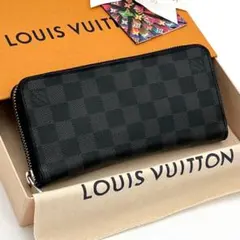 【新型】ルイヴィトン ダミエ グラフィット ヴェルティカル ブラック 長財布