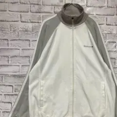 リーボック ジャージ　トラックジャケット　ホワイトXL ロゴ刺繍822