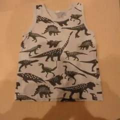 恐竜柄 ノースリーブタンクトップ 120サイズ