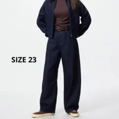 UNIQLO バギーカーブジーンズ　SIZE23 ユニクロ　ワイドフィット