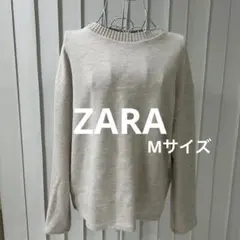 ベージュ 薄手　長袖　 ニットセーター