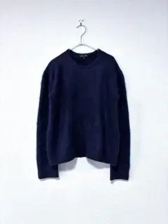ドゥロワー　カシミヤファー　シャギーニット　ネイビー　1