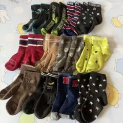 クルー丈靴下　15-20cm しまむら　総柄　ワンポイント　刺繍　12足セット