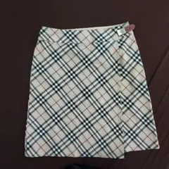 バーバリーブルーレーベル　巻きスカート　ノバチェック　38