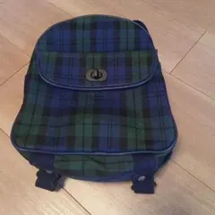 チェック柄リュック グリーン・ネイビー