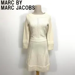 A7402 マークバイマークジェイコブス ニットワンピース ウール 白 XS