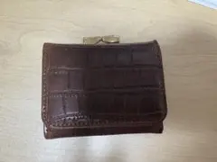 ブラウン 三つ折り財布 合成皮革
