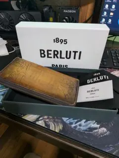 ほぼ新品廃盤24万円 Berluti スクリットレザー 三つ折り 財布 オルガ期