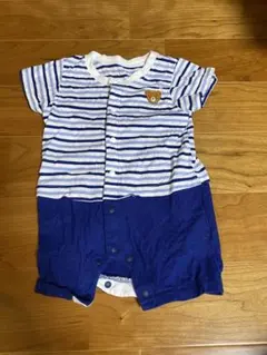 【ベビー用】ベビー服　半袖　サイズ60-70 ボーダー柄　マリン仕様