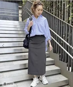 SPICK & SPAN タイトロングスカート　グレー　定価9,900円のサムネイル