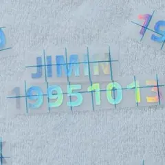 名前 シール ジミン 誕生日 ペンライト 虹色 ステッカー ホログラム BTS