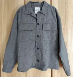 美品◎しまむら HK WORKS LONDON チェック柄 シャツジャケット L