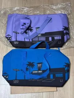 トレーダージョーズ 保冷バッグ 青 パープル 大 ラージ TraderJoe’s