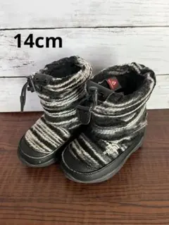 THE North Face スノーブーツ 黒白ストライプ 14cm