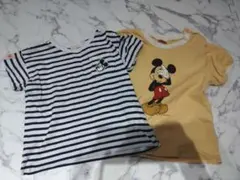 プティマイン(petit main) 　ミッキーマウス　Tシャツ　2点セット