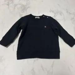 DOUBLE B ダブルビー ブラック スウェット トレーナー 80