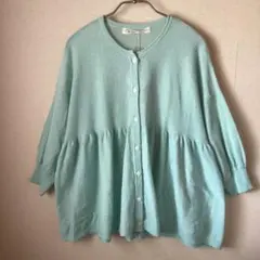 新品　セルフサービス　ペプラムカーディガン 五分袖 冷房対策 春夏初秋のサムネイル
