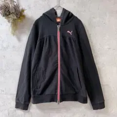 【プーマ】 M フルジップパーカー ダブルジップ スウェット 黒 カジュアル