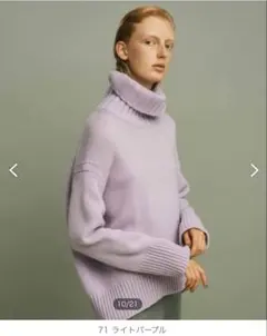 ギャルリーヴィー ファインウール タートルネックプルオーバー ニット　S